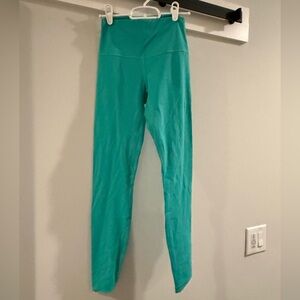 Lululemon High-Waisted Teal Stretch Leggings